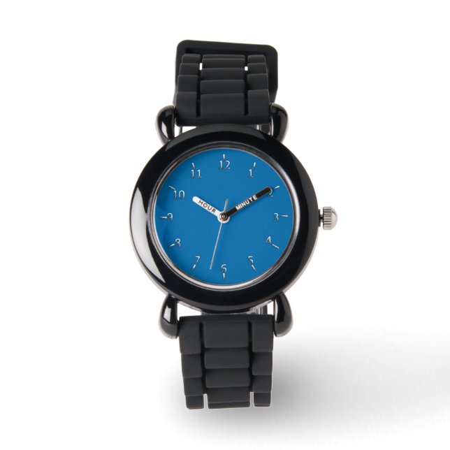 Montre Moteur bleu et argent (Recto)