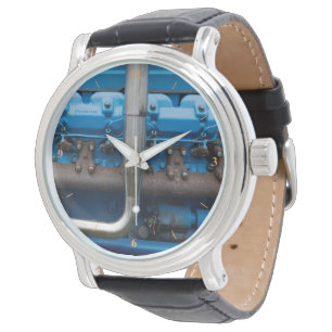 Montre Moteur Tracteur bleu