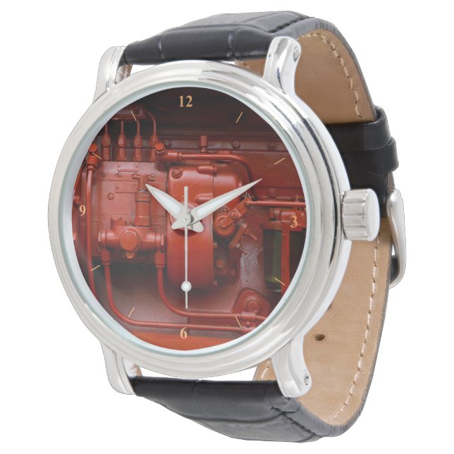 Montre Moteur Tracteur rouge (Incliné)