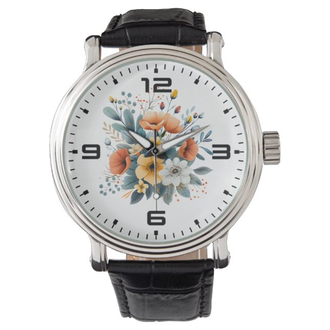 Montre Mother's Day Boho Flowers Clipart-61983 (devant)