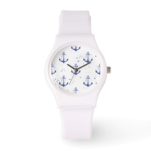 Montre Motif 2 d'Ancre d'aquarelle