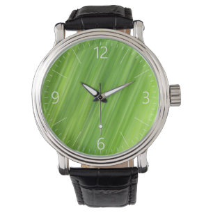 Montre Motif à bandes vertes