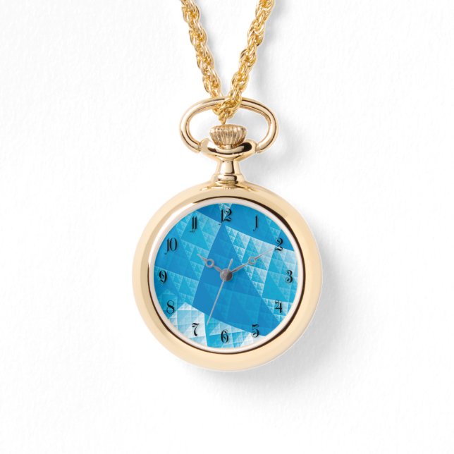 Montre Motif abstrait bleu (Recto)