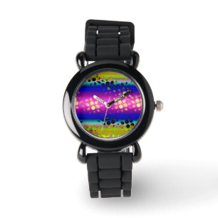 Montre Motif Abstrait coloré