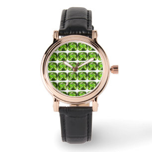 Montre Motif Abstrait vert