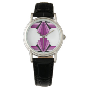 Montre Motif Art déco en rose