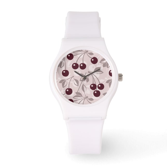 Montre Motif avec cerises 2 (Recto)