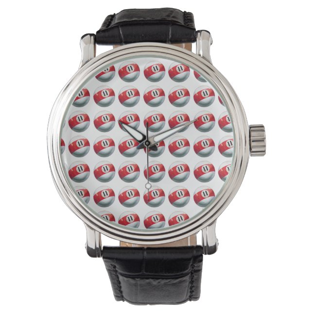 Montre Motif Billard 11 Ball (devant)