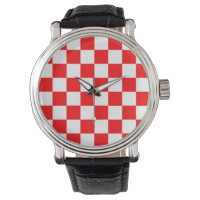 Motif chèque À damiers blanc rouge