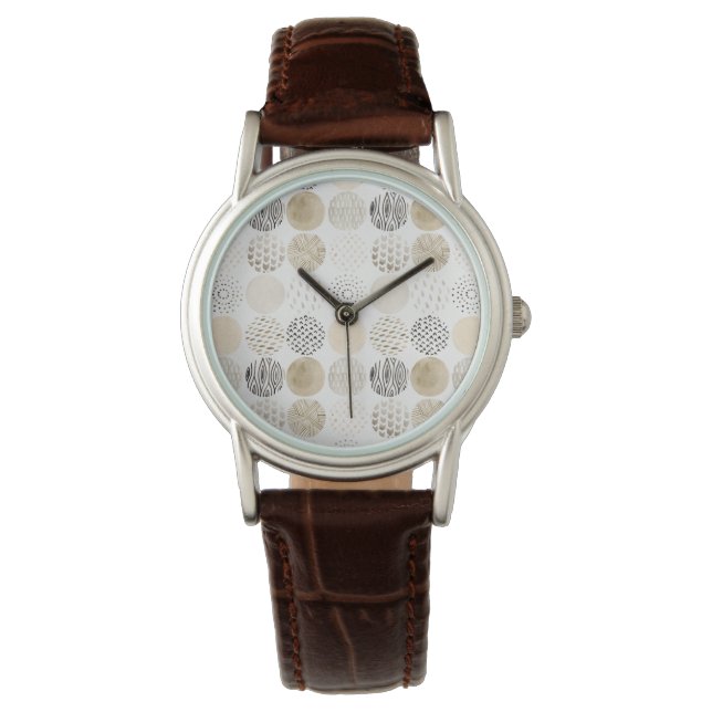 Montre Motif circulaire Abstrait neutre (devant)