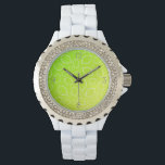 Montre motif citron vert frais d'été<br><div class="desc">Design agréable et frais avec motif citron et dégradé jaune et vert.</div>
