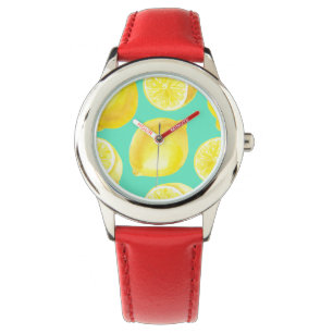 Montre Motif citrons aquarelle