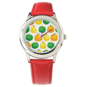 Montre motif citrouille aquarelle
