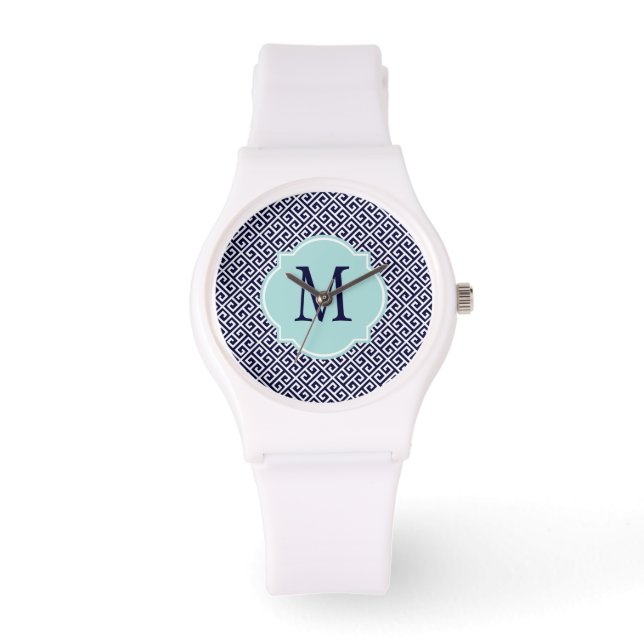 Montre Motif clé bleu et blanc de la marine (Recto)