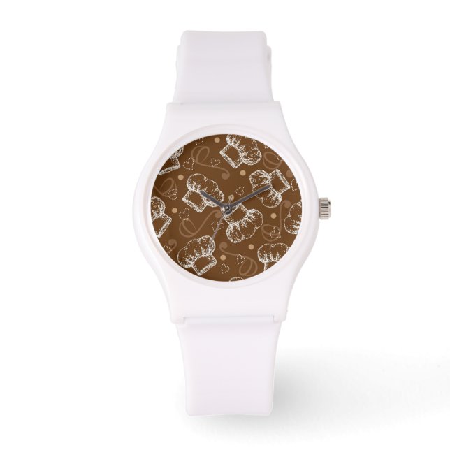 Montre motif cuisine avec chef casquette (Recto)