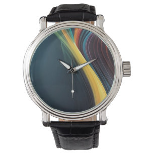 Montre motif d'art des lignes Abstraites