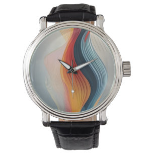 Montre motif d'art des lignes Abstraites