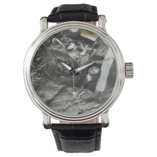 Montre motif d'art moderne Abstrait