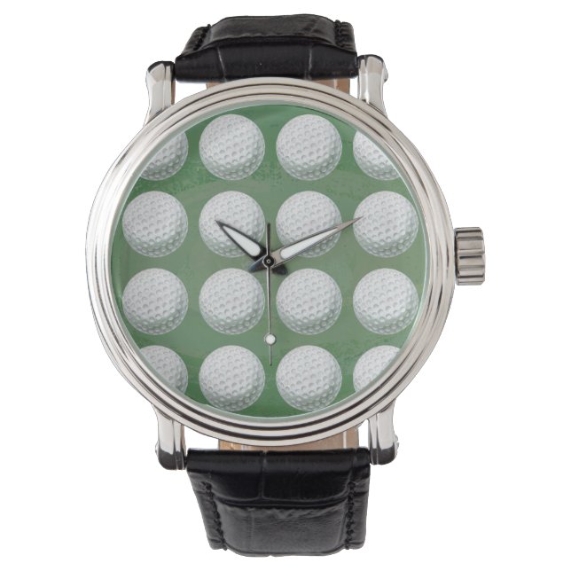 Montre Motif de balle de golf peint (devant)