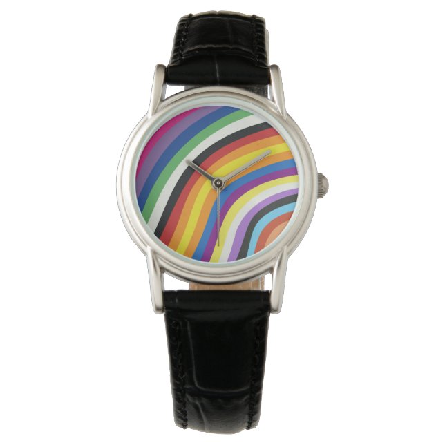 Montre Motif  de bandes colorées (devant)