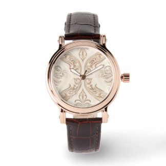 Montre Motif de Beigi Brown classique et élégant