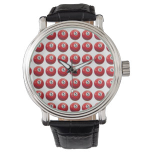Montre Motif de bille de billard peinte 3