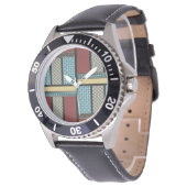 Montre Motif de bloc mexicain 1 (Incliné)