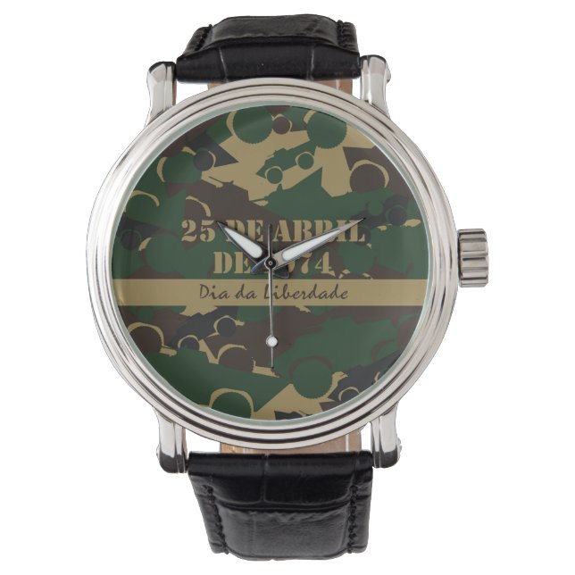 Montre Motif de camouflage de véhicule militaire (devant)