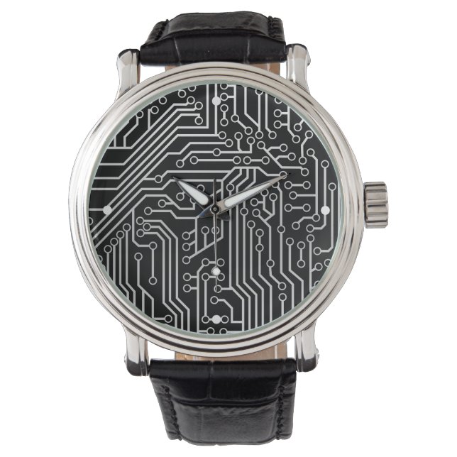 Montre Motif de carte de circuit imprimé couleur personna (devant)