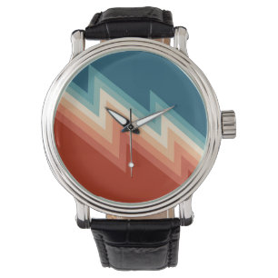 Montre Motif de chevron de style rétro
