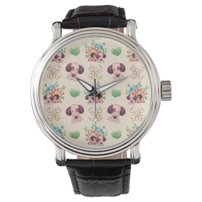 Montre Motif de chien adorable  (devant)