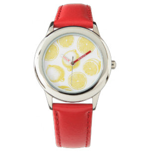 Montre Motif de citron à main
