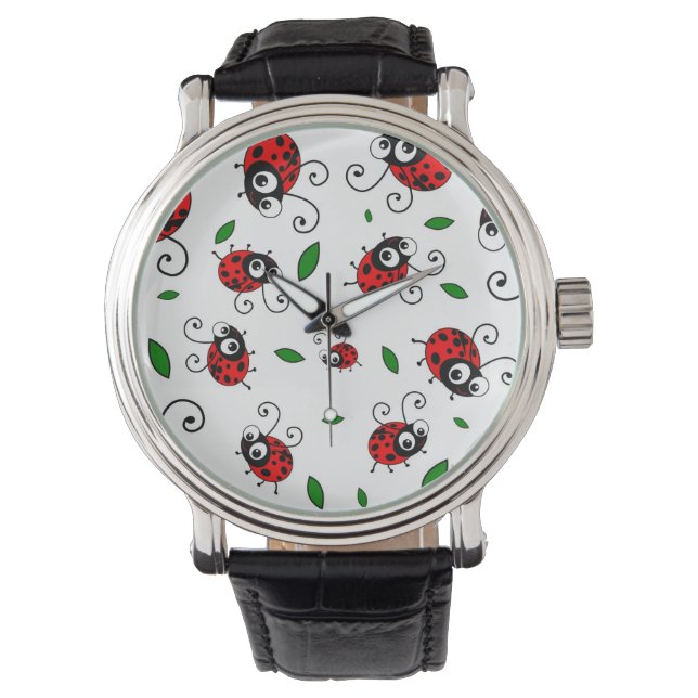 Montre Motif de coccinelle (devant)