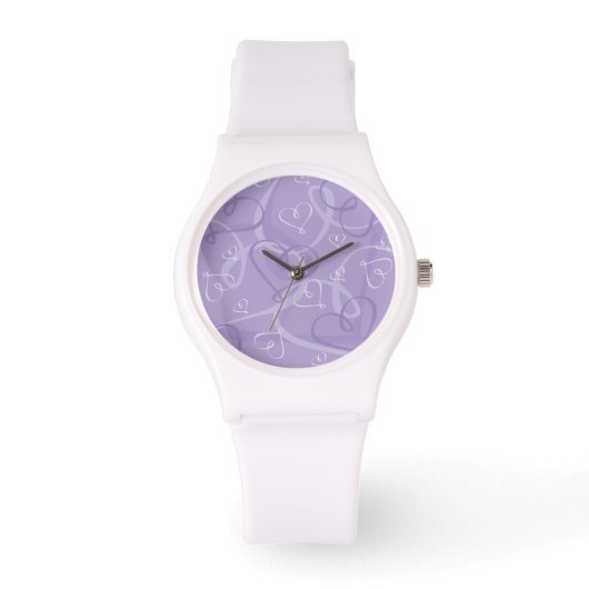 Montre Motif de coeur pourpre (Recto)