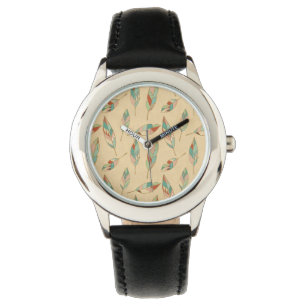 Montre Motif de corail de plume d'étape   de Geo de