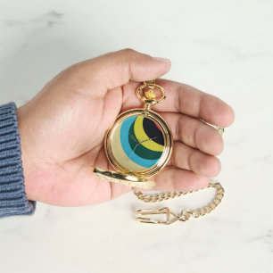 Montre Motif de courbes colorées