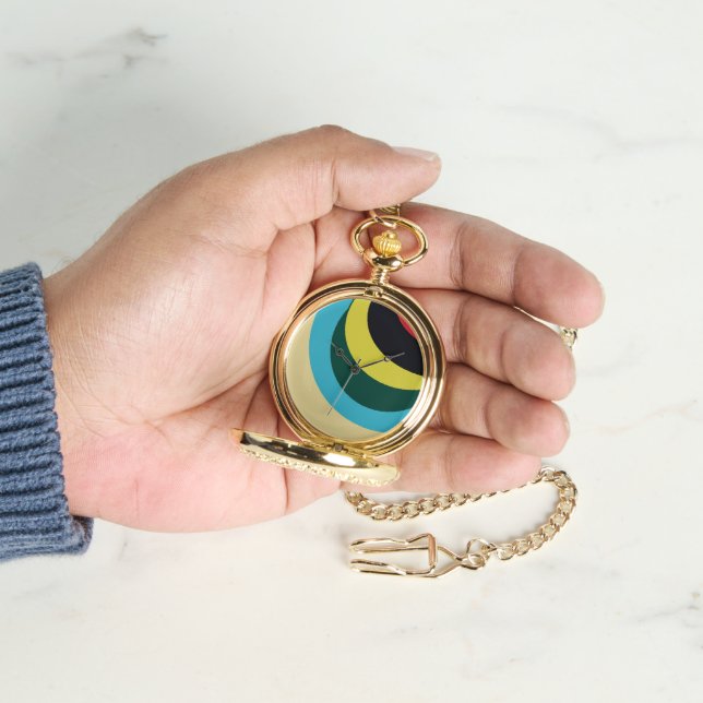 Montre Motif de courbes colorées (main)