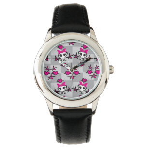 Montre Motif de crânes Emo