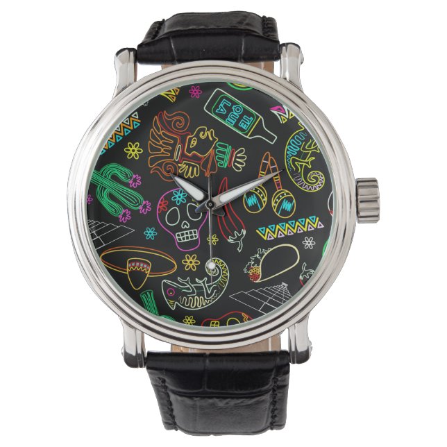 Montre Motif de Fiesta du Mexique (devant)