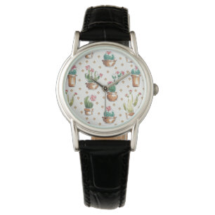 Montre Motif de fleur d'étape de fleur de désert