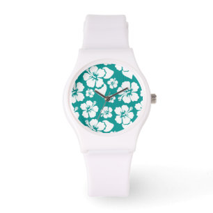 Montre Motif de fleur hawaïen de ketmie