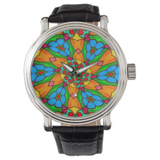 Montre Motif de fleurs esthétiques