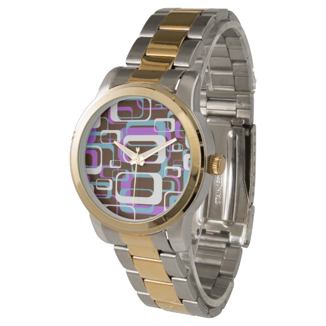 MONTRE MOTIF DE FORMES RÉTRO (Incliné)
