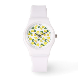 Montre Motif de fruits aux citrons jaunes