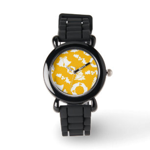 Montre Motif de Noël jaune