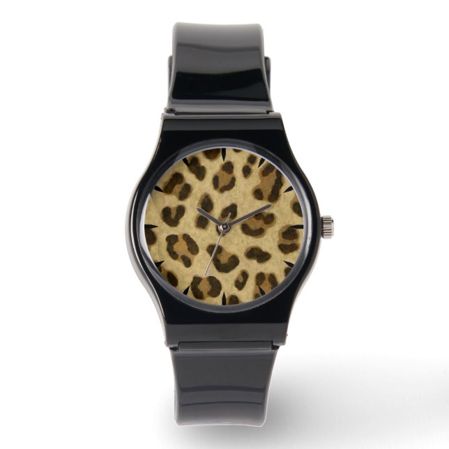 Montre Motif de peau Poster de animal léopard (Recto)
