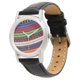 Montre Motif de perles tribales Massai