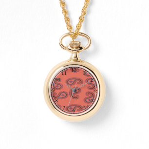 Montre motif de red paisley