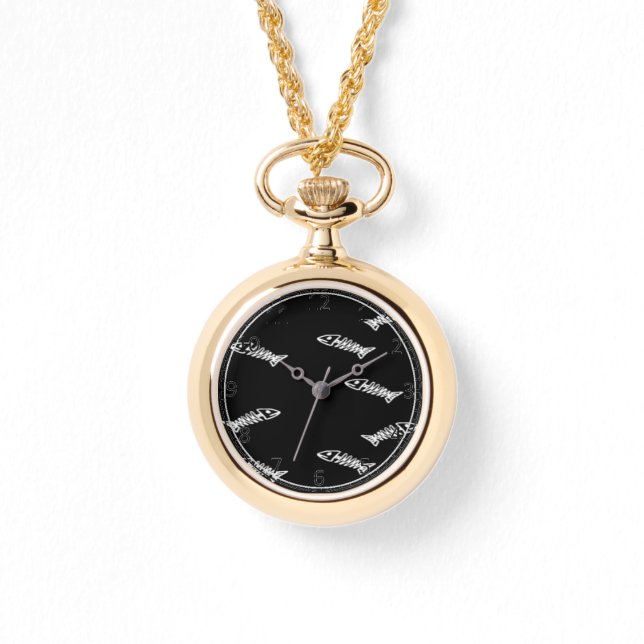 Montre motif de squelette de poisson (Recto)