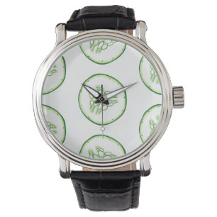 Montre Motif de tranches de concombre